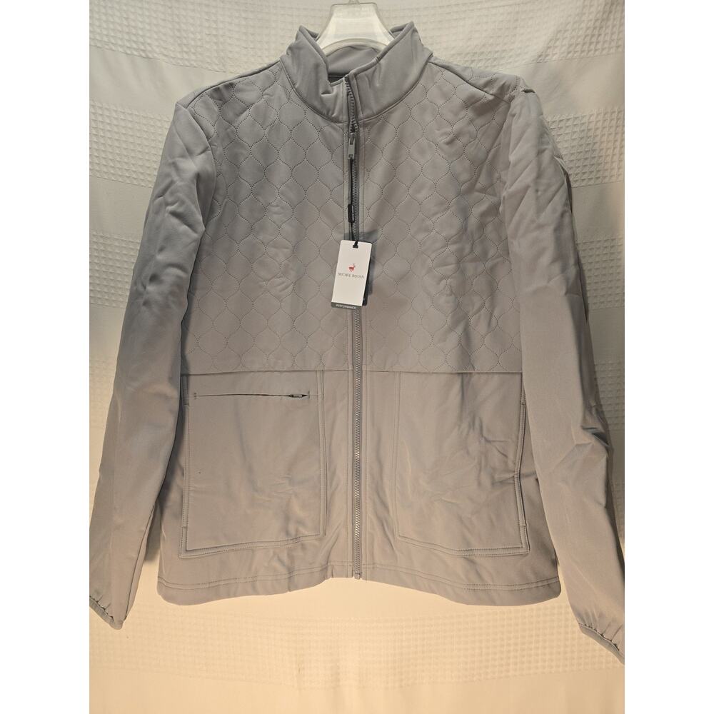 Rouen Mens Golf Raincoat Jacket Zipper Pockets Lightweight Softshell sz large